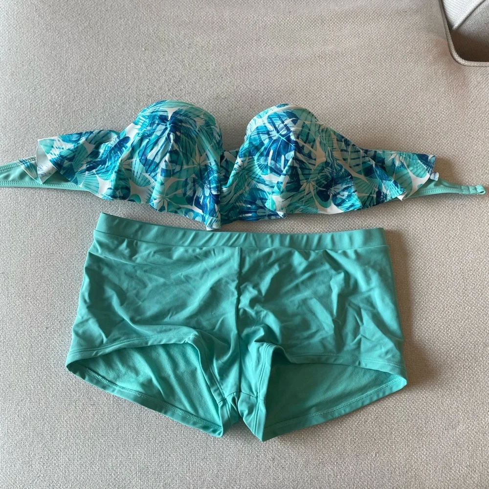 Strapless Bikini Boy Short Set XL